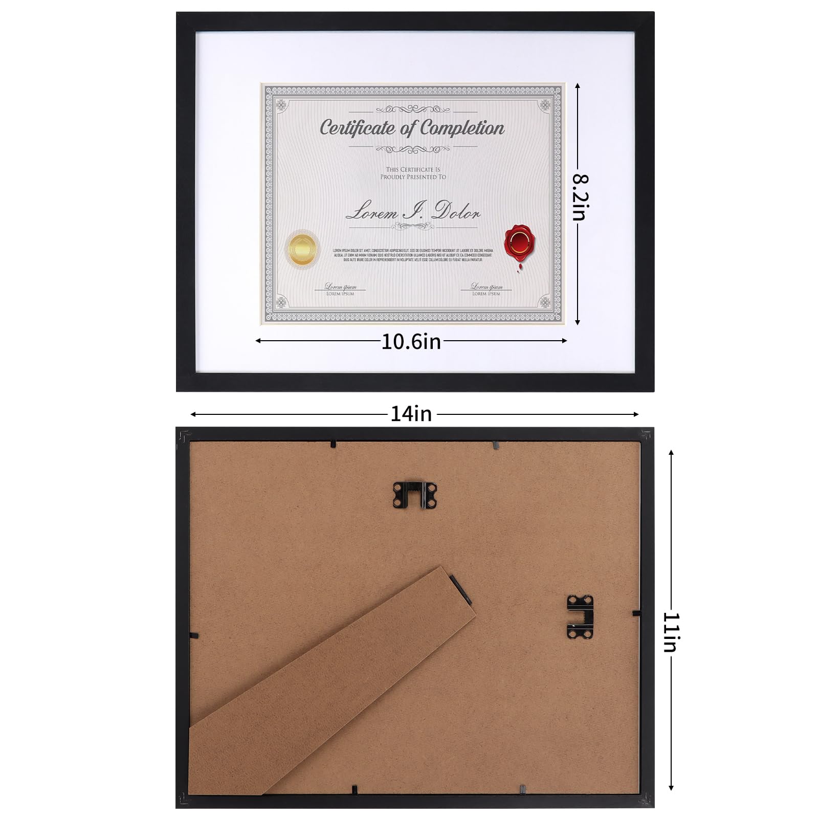 EYMPEU cadres photo MDF noir lot de 15 avec passe-partout