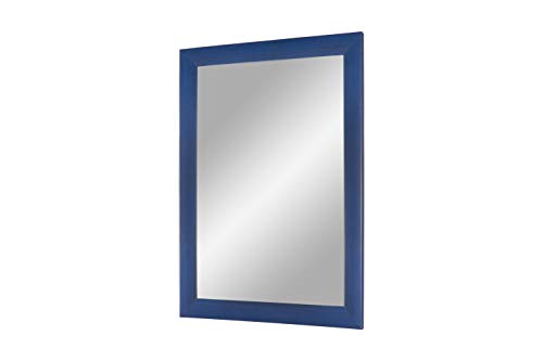 FRAMO Trend 35 miroir mural 30 x 30 cm bleu foncé cadre bois