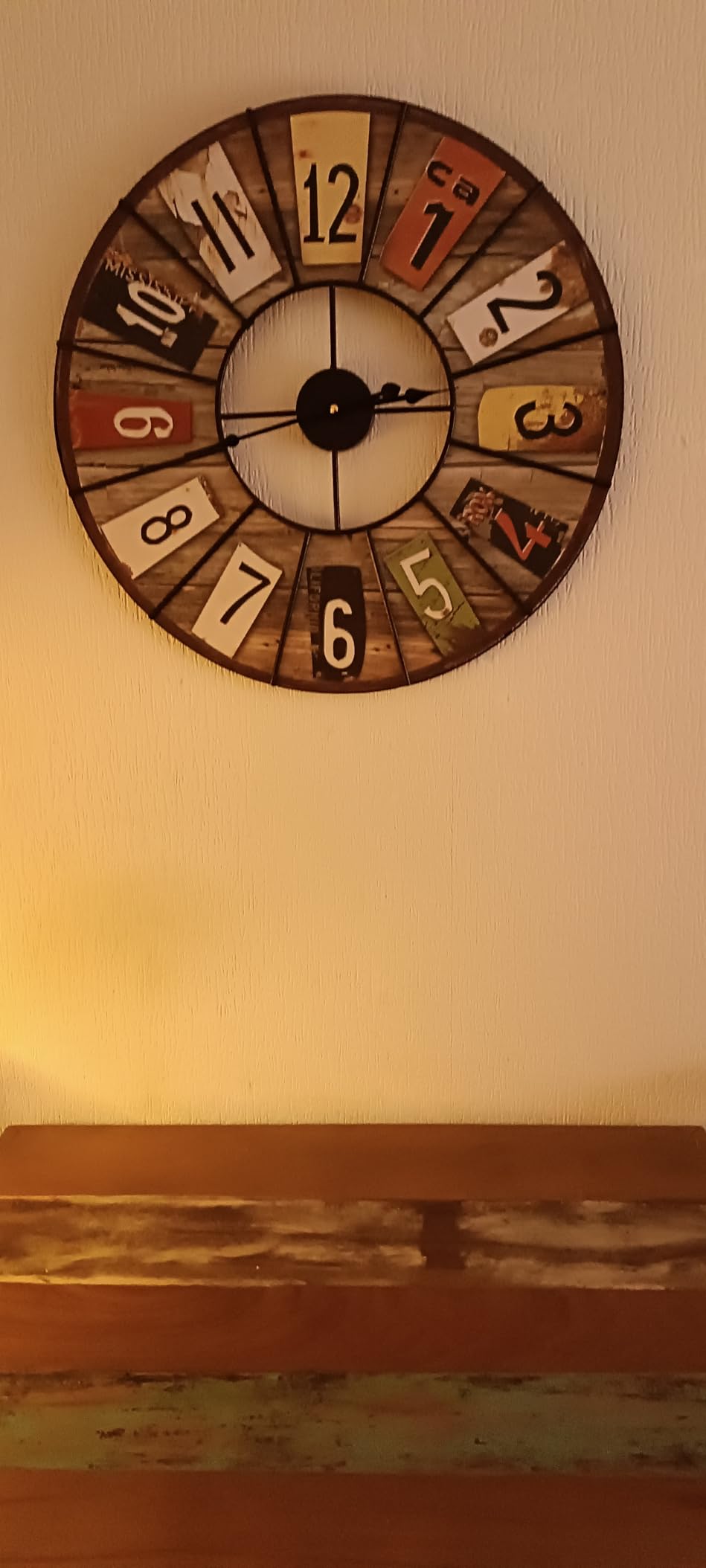 Ceanothe Emotion horloge murale 60 cm métal noir silencieuse