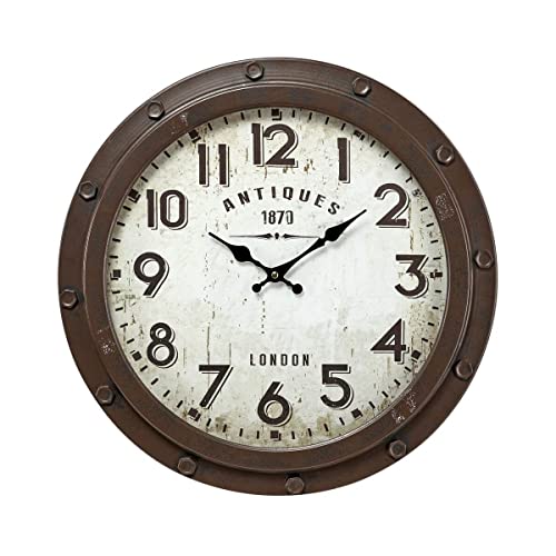 Ceanothe Emotion horloge murale 47cm marron silencieuse