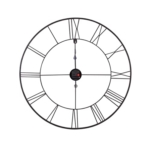 Ceanothe 34458 horloge 80 cm forge noir métal