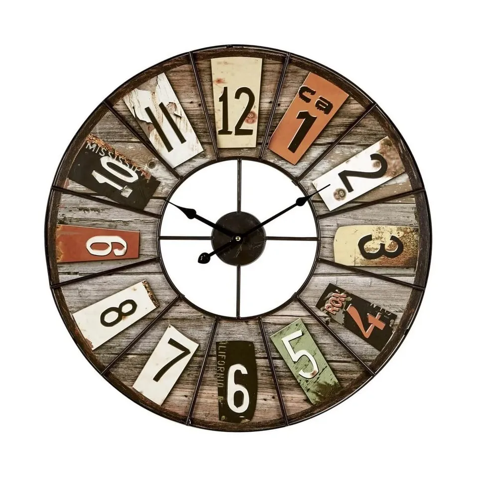 Ceanothe Emotion horloge murale 60 cm métal noir silencieuse