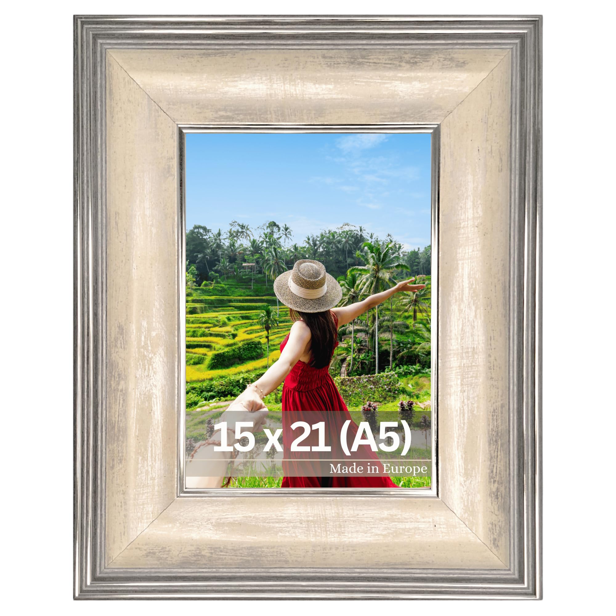 Victor Picasso cadre photo 30x40 cm or baroque large