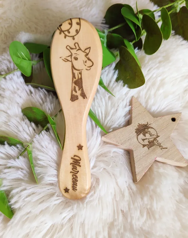Creat’Angel brosse cheveux bébé hêtre 15 cm