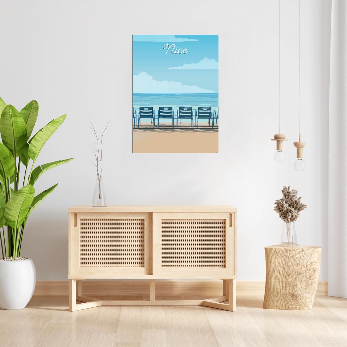 Ceanothe chaises Nice tableau toile 30x45 cm mat