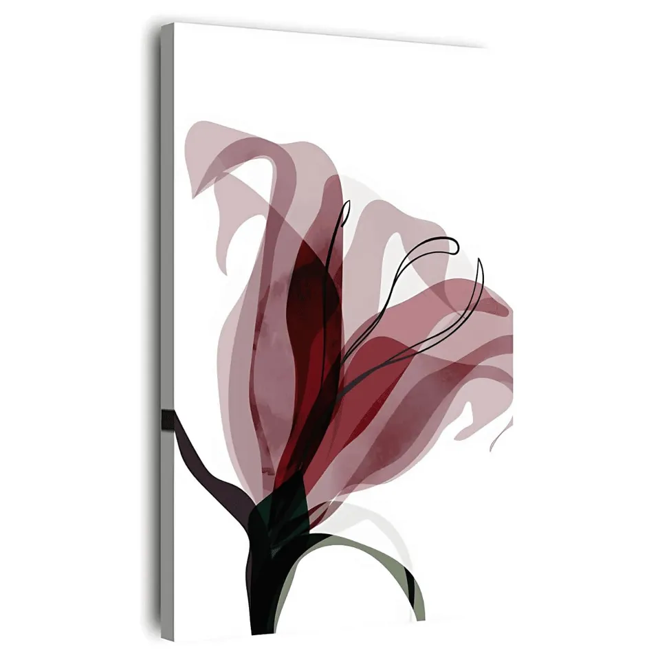 Ceanothe fleur abstraite tableau toile 65x97 cm mat