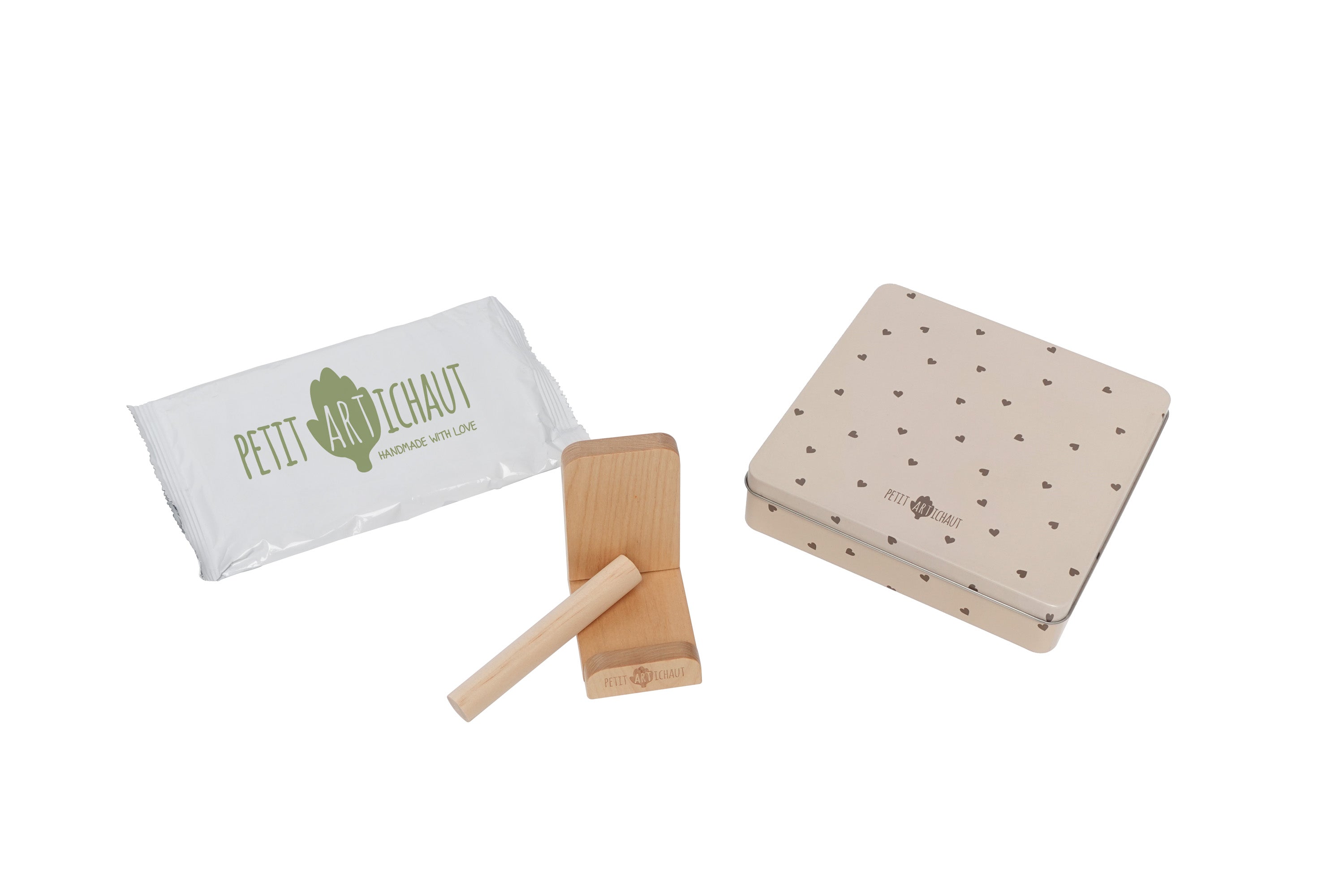 Petit Artichaut Pretty Hearts baby box carrée cœurs