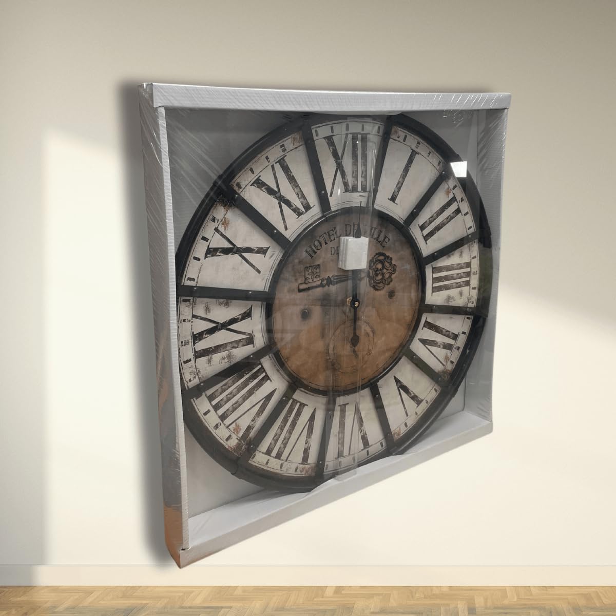 Ceanothe Emotion horloge murale 60 cm marron silencieuse