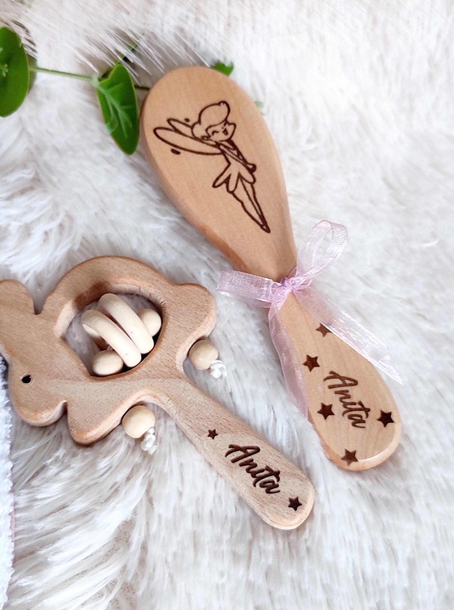 Creat’Angel brosse cheveux bébé hêtre 15 cm