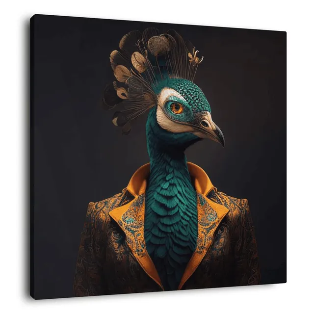 Ceanothe Paon Humain tableau sur toile 45x45 cm HD
