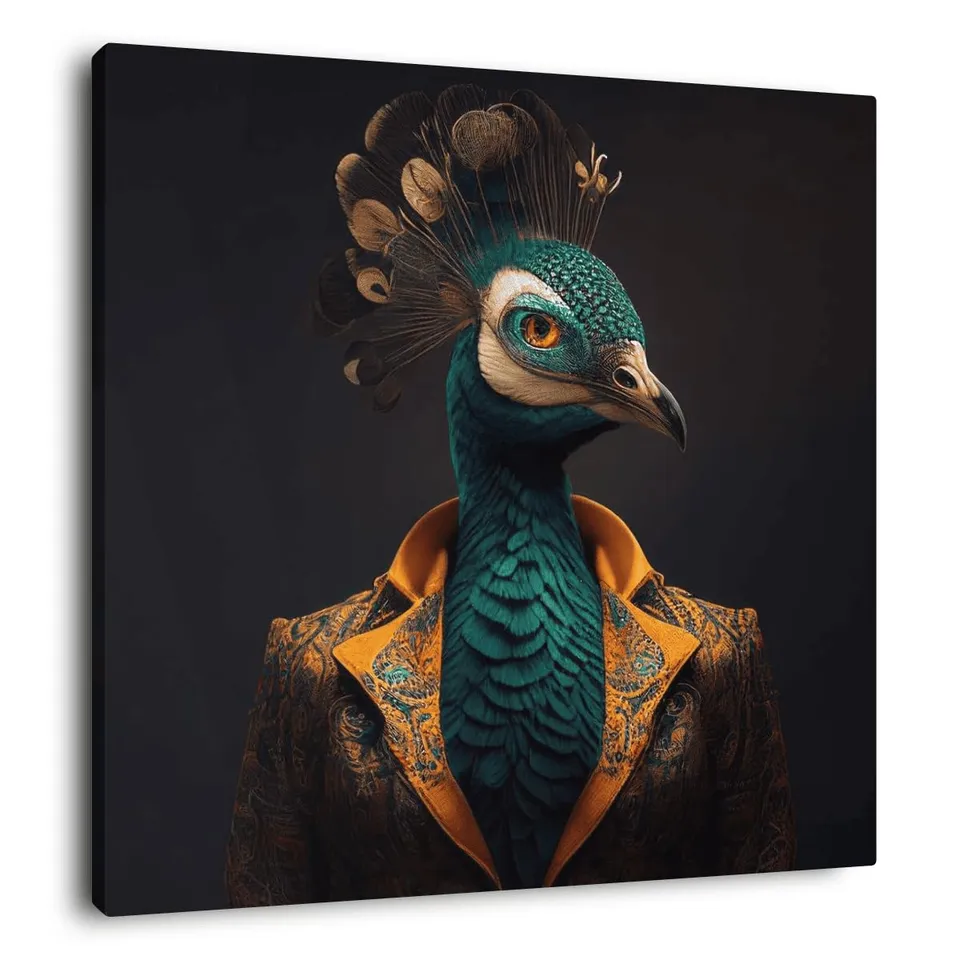 Ceanothe Paon Humain tableau sur toile 45x45 cm HD