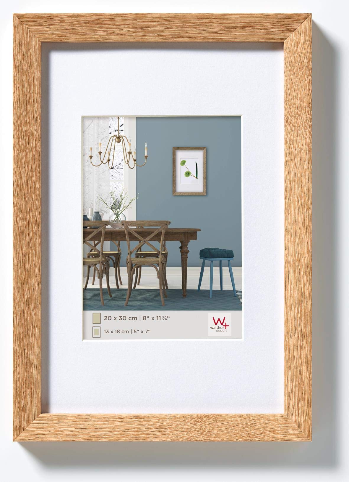 walther design Fiorito EF220P cadre photo bois chêne foncé 20x20