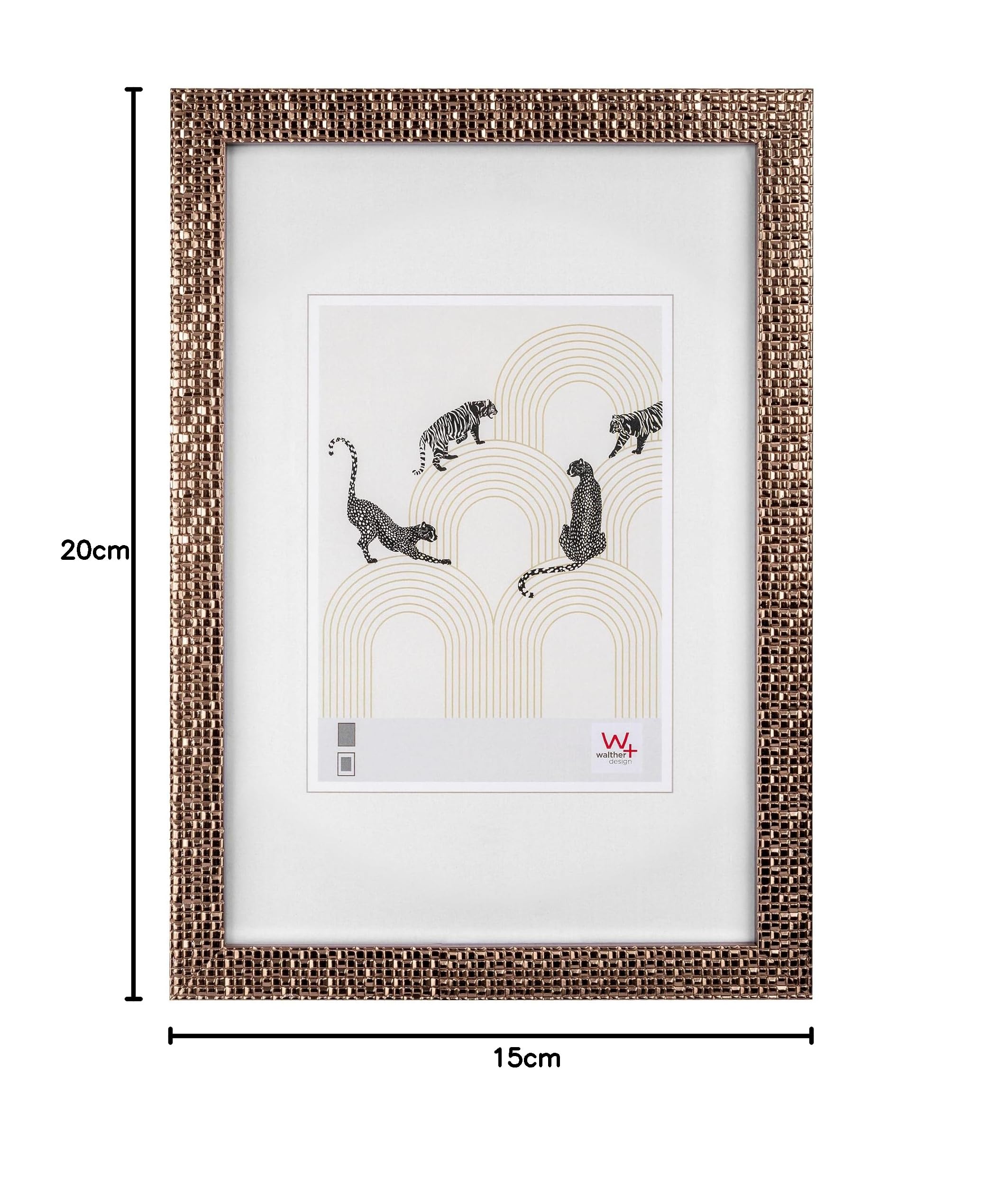walther design Mosaic NV318G cadre photo doré rose 13x18 cm