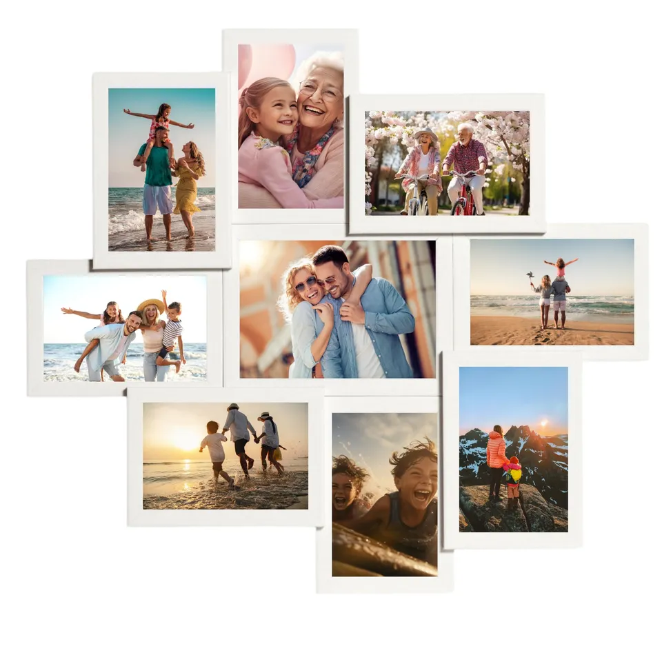 Victor Shabby cadre photo collage 9 photos 10x15 cm blanc