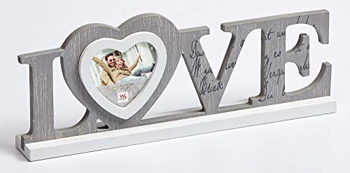 walther design Love YF199D cadre photo bois gris 9x9 cm