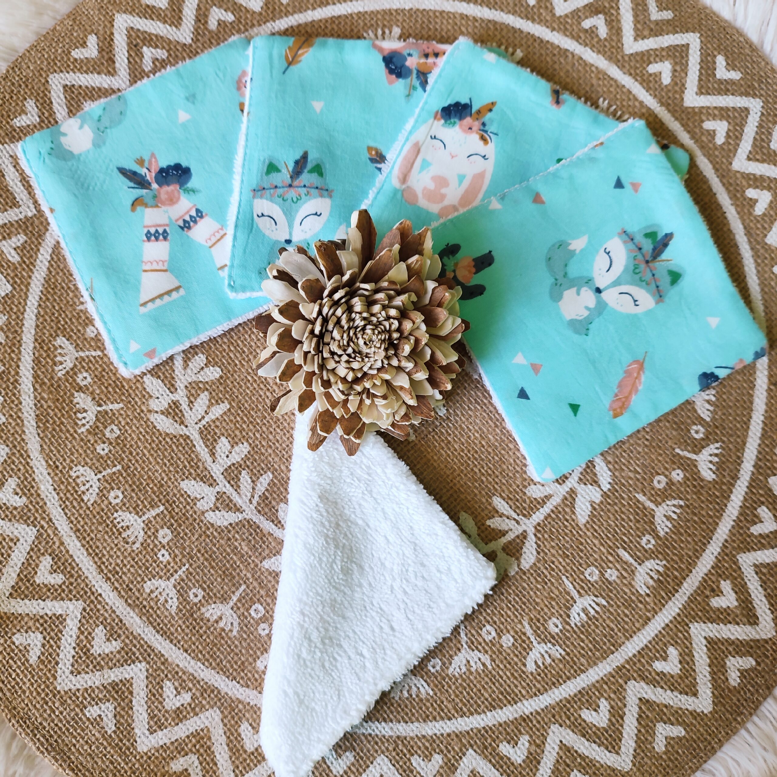 Creat’Angel Coffret naissance bavoir lingettes attache sucette