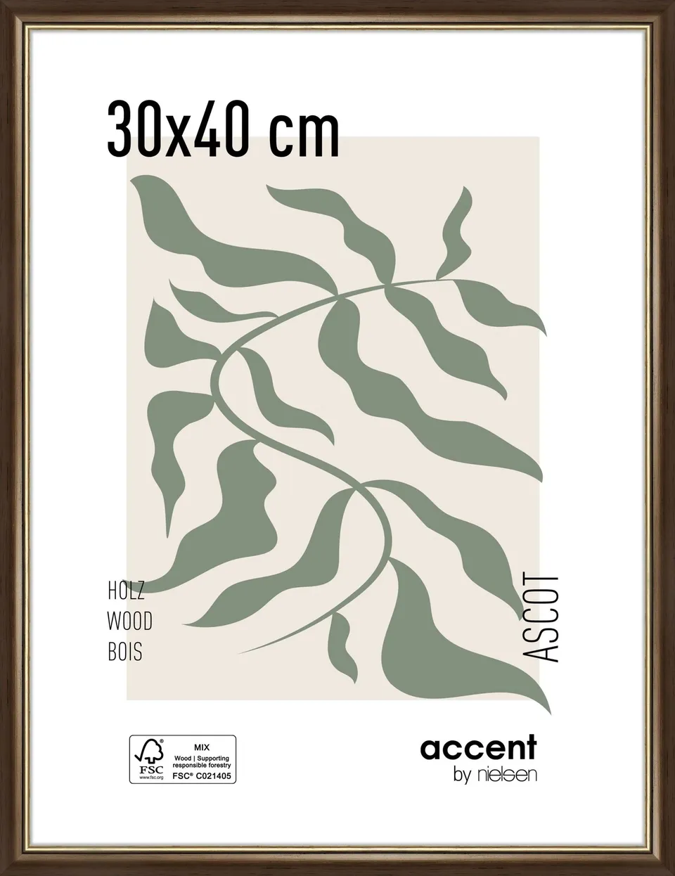Nielsen Design Ascott cadre photo bois filet doré