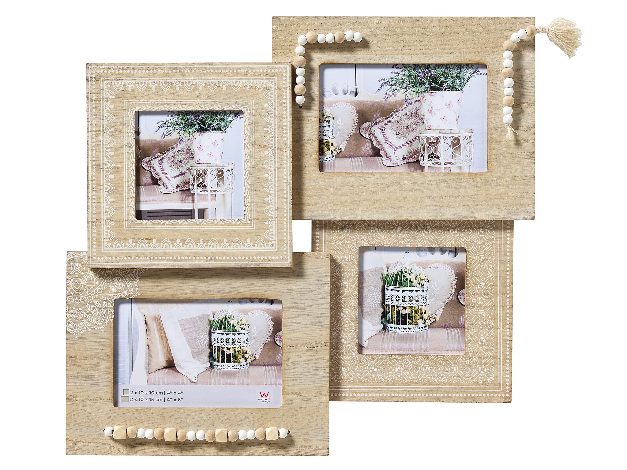 Walther Design Naturalness RY015H cadre bois 10x15 cm perles