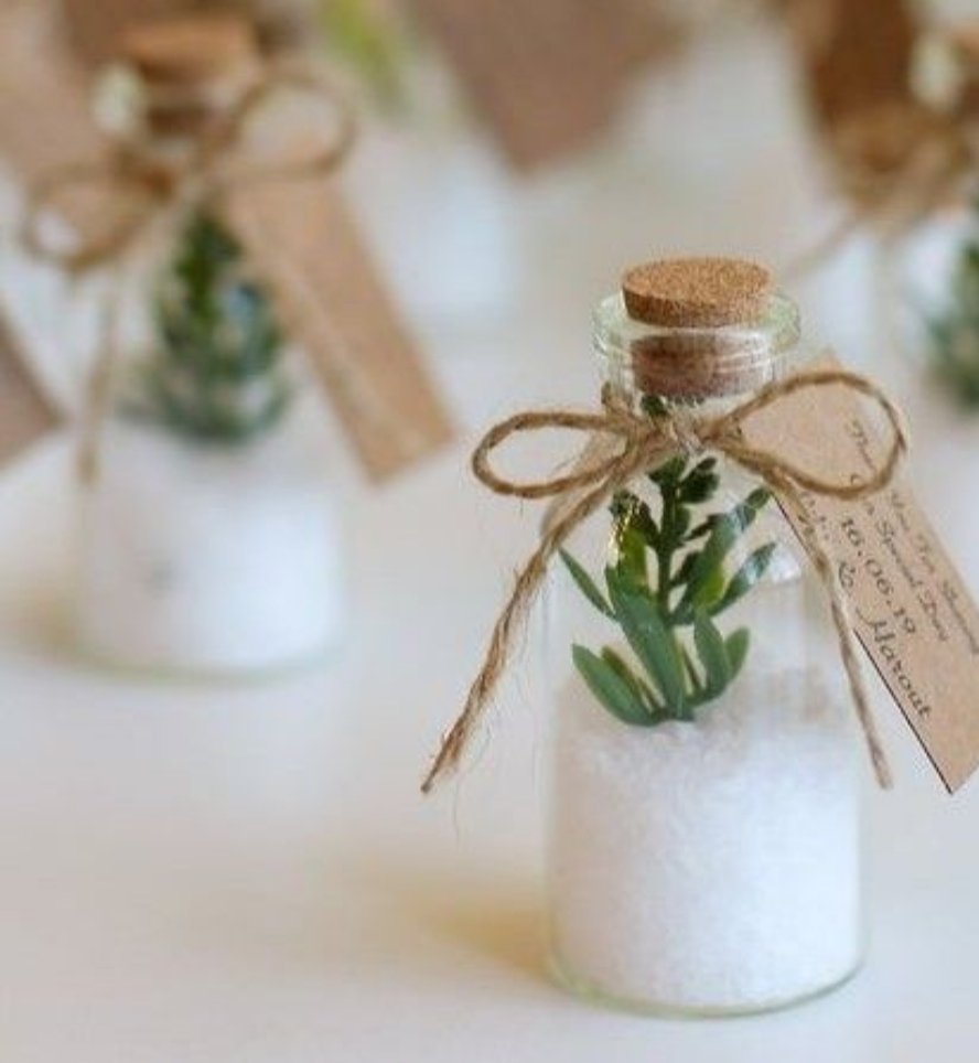 Creat’Angel Fiole Verre convives mariage 30 ml jute