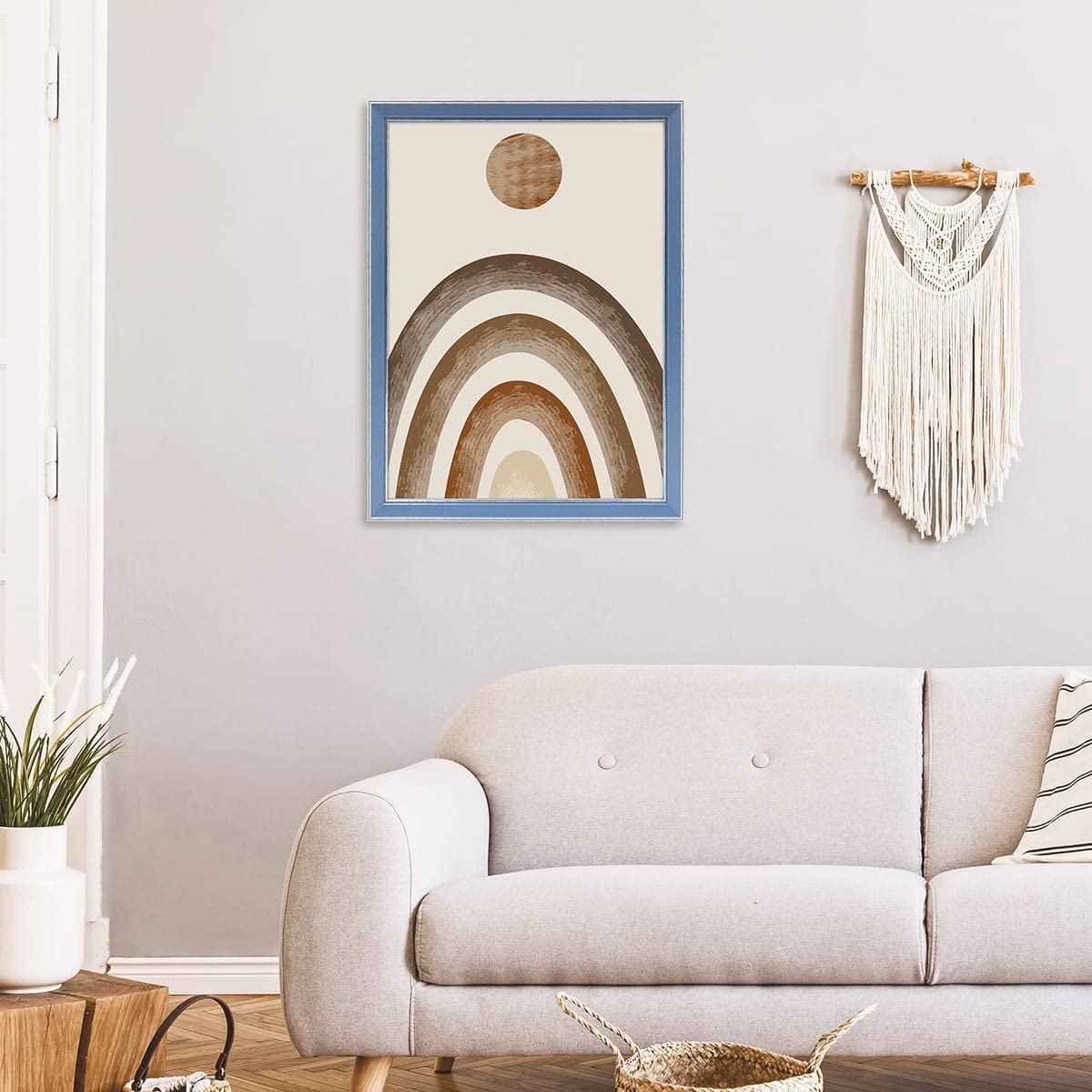Ceanothe Vittoria cadre photo 30x40 cm bleu bois massif