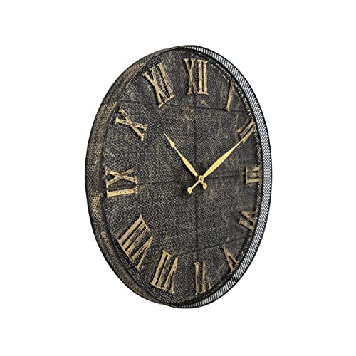 Ceanothe Emotion British horloge 60 cm métal noir