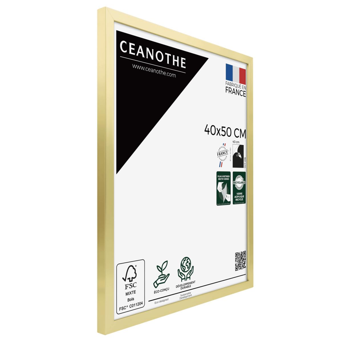 Ceanothe Precious cadre photo 40x50 cm doré incassable