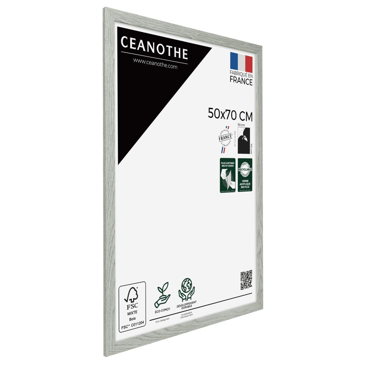 Ceanothe Australe cadre photo 50x70 cm bois grisé affiche