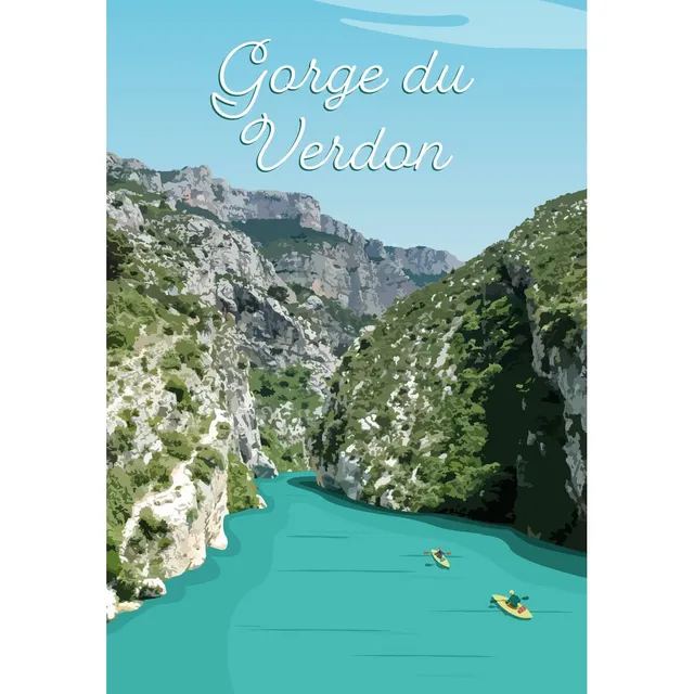 Ceanothe Art de nos régions gorges du Verdon tableau toile 30x45 cm