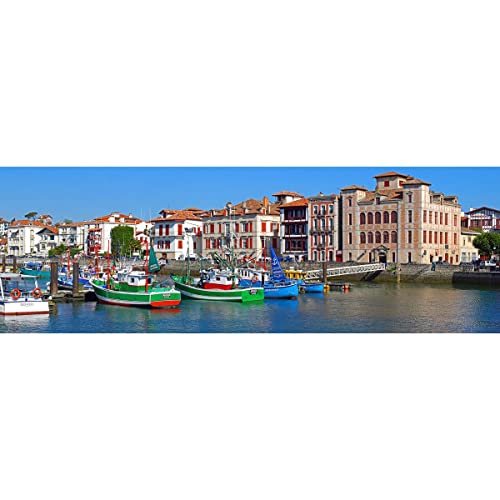 Ceanothe Port de Saint Jean tableau toile 30x97 cm panoramique
