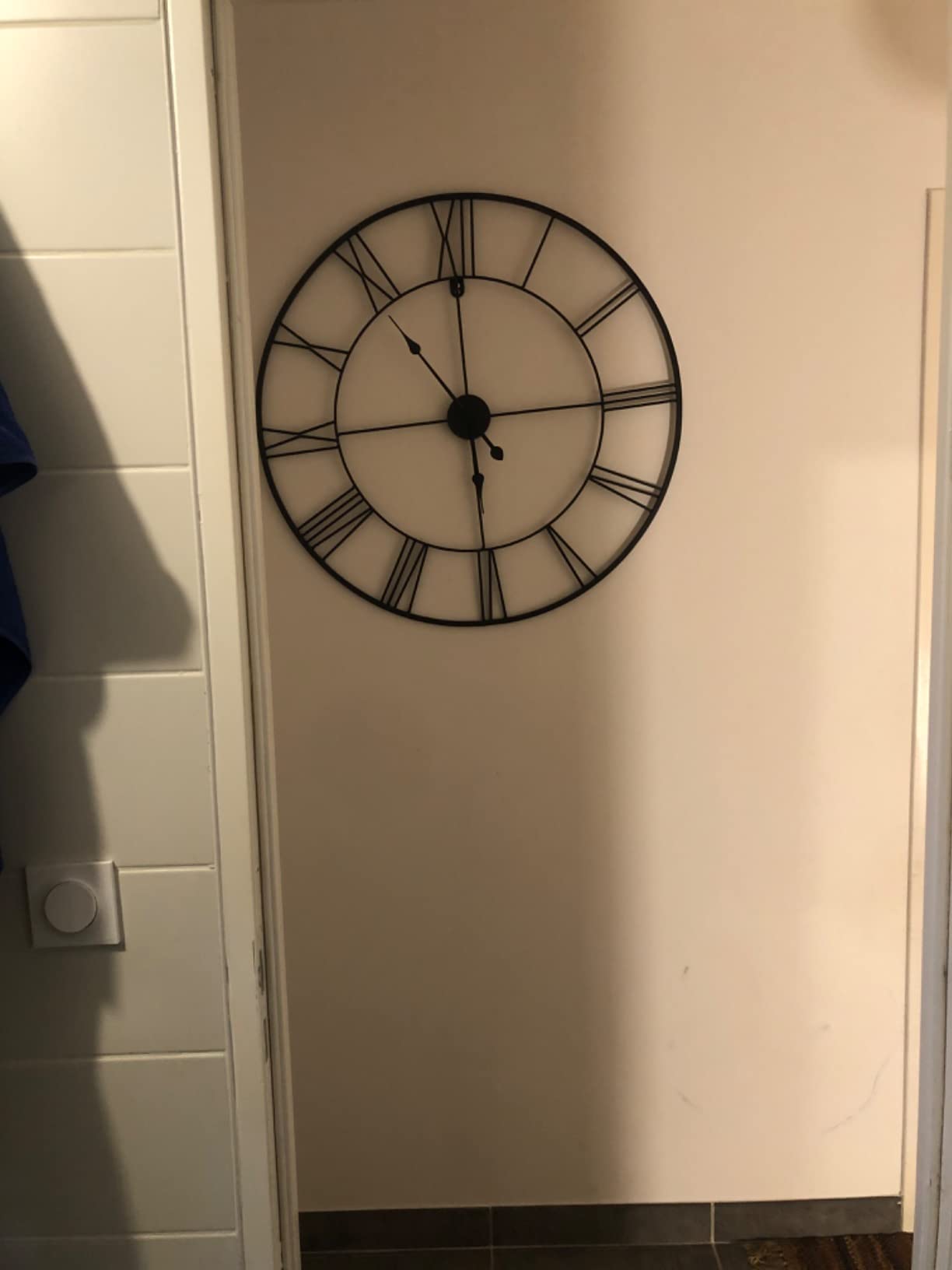 Ceanothe 34458 horloge 80 cm forge noir métal