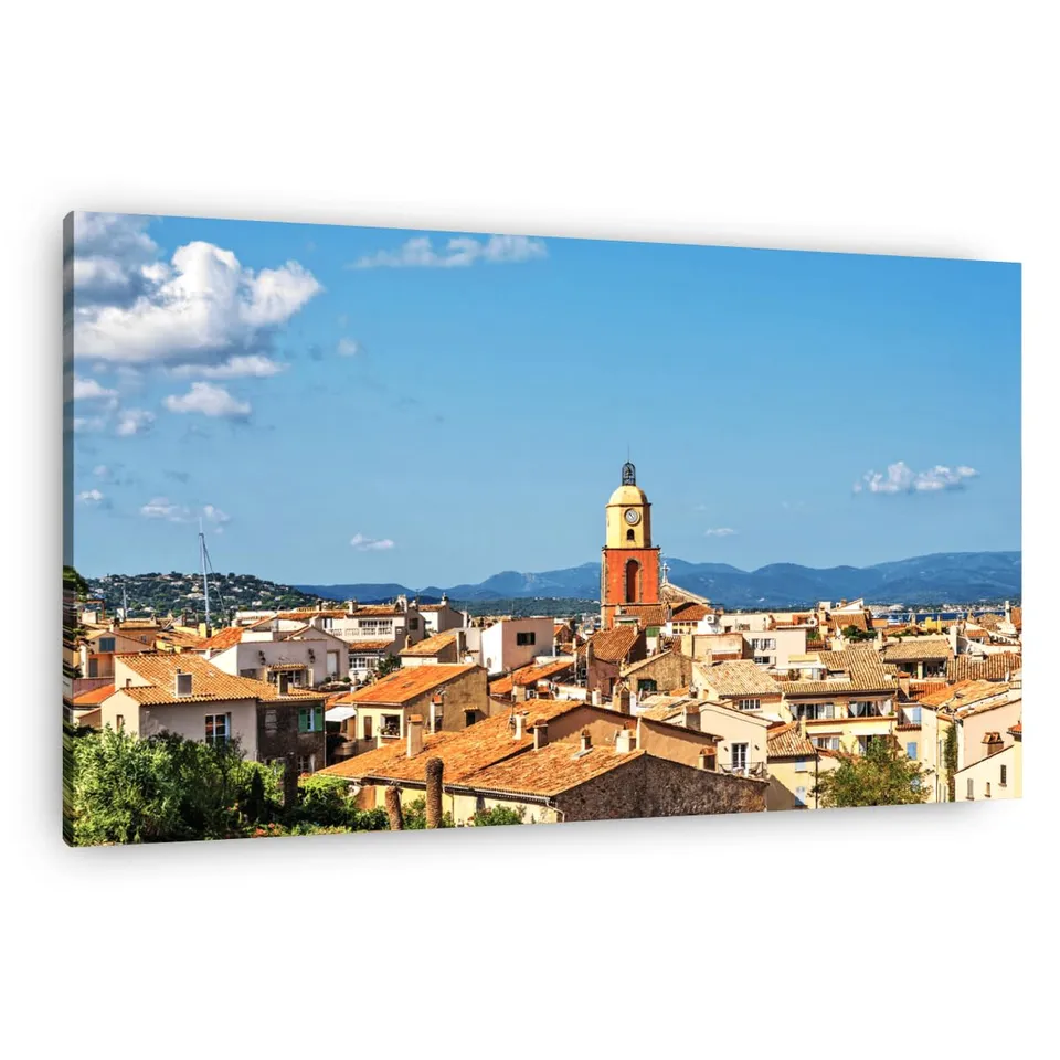 Ceanothe centre de Saint-Tropez tableau toile 45x65 cm mat