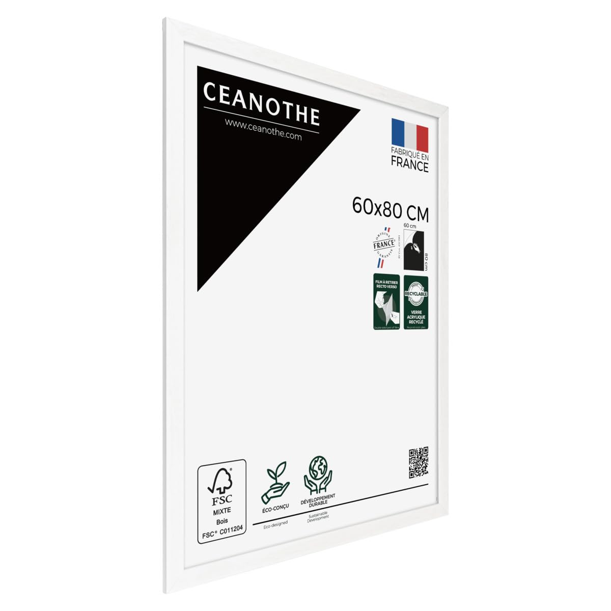 Ceanothe Karma 60x80 cadre photo blanc incassable