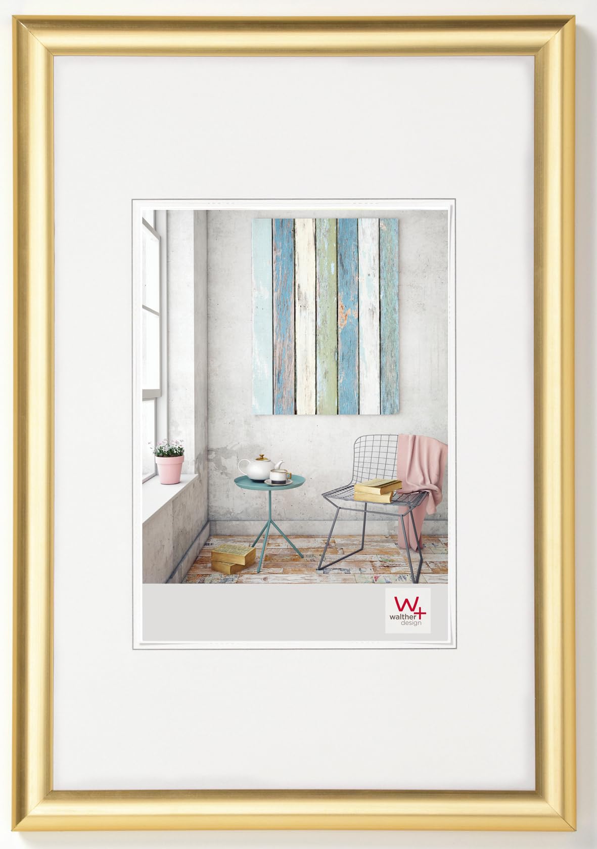 walther design Trendstyle KP520D cadre photo 15x20 cm acier mat