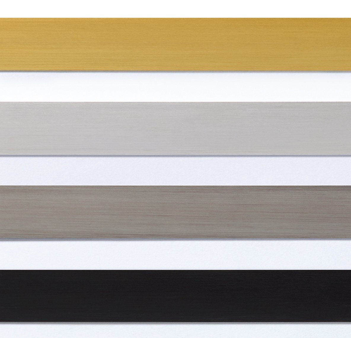 walther design Spacy cadre alu 30x45 cm noir mat brossé