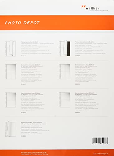 walther design DS-118 feuilles autocollantes 23,5x31,5 blanc x10