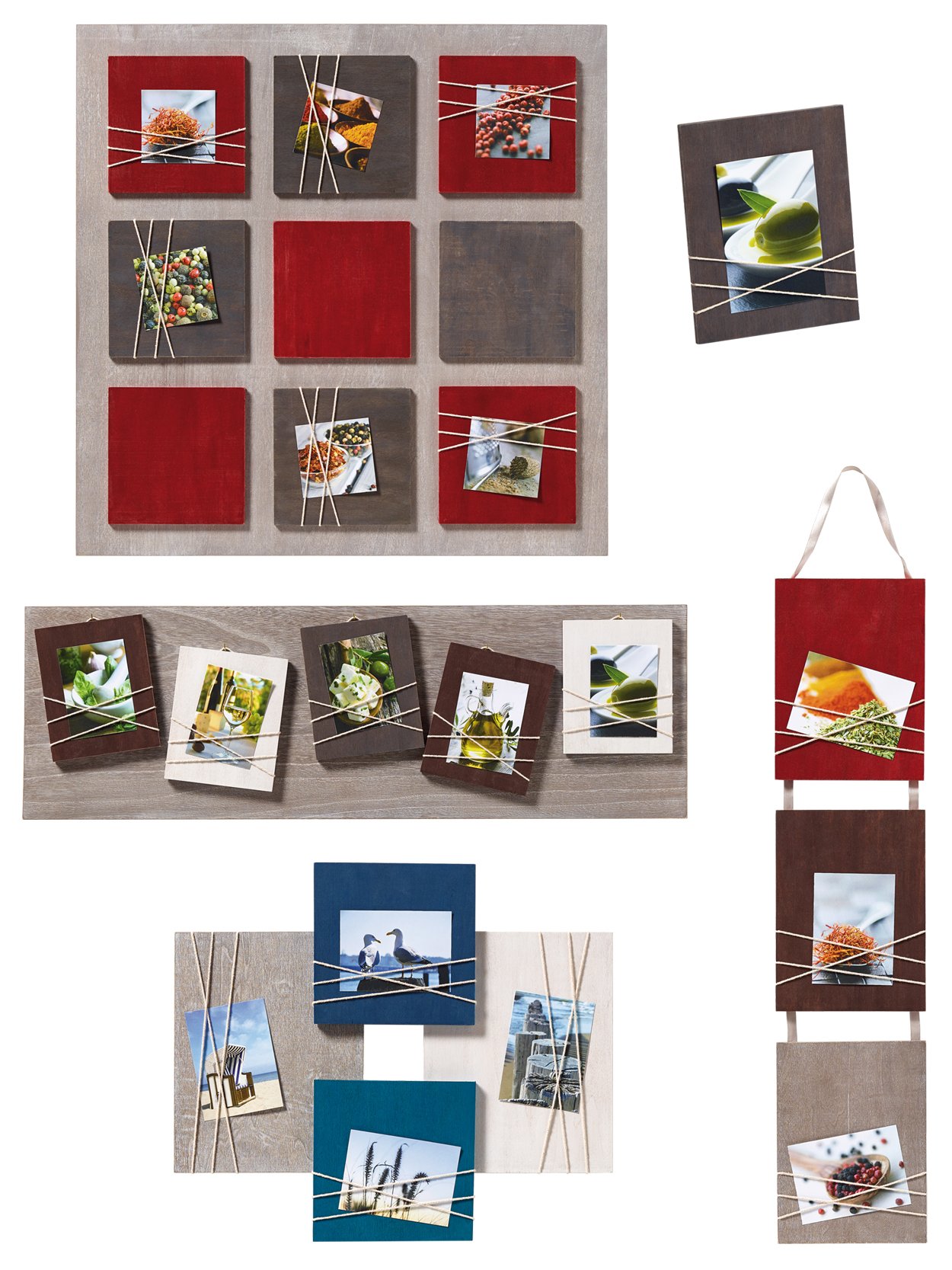 walther design La Casa YO381L galerie photo 3x 8x11 cm bleu