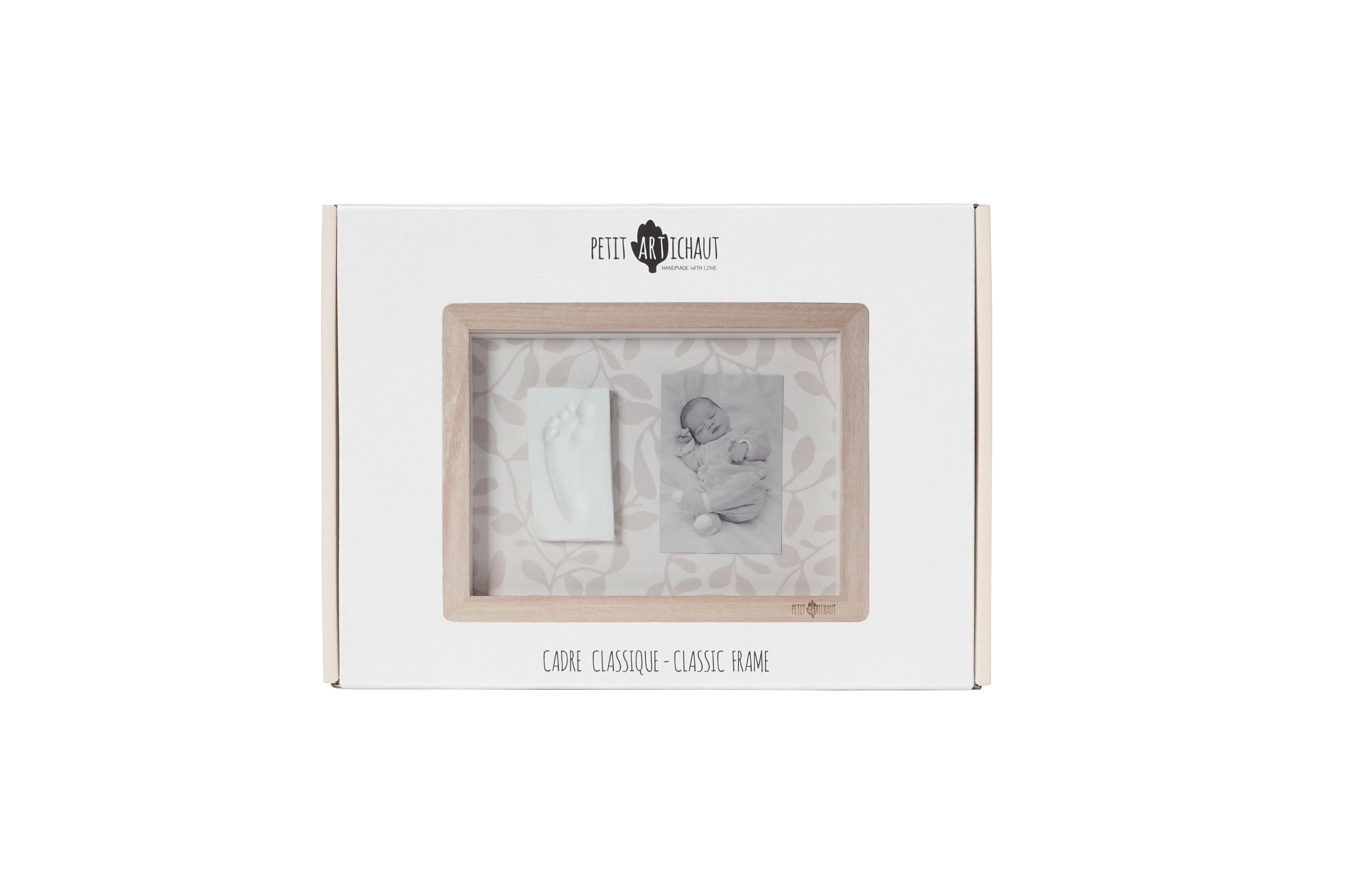 Petit Artichaut Classic Ivy Grey cadre photo bébé empreinte