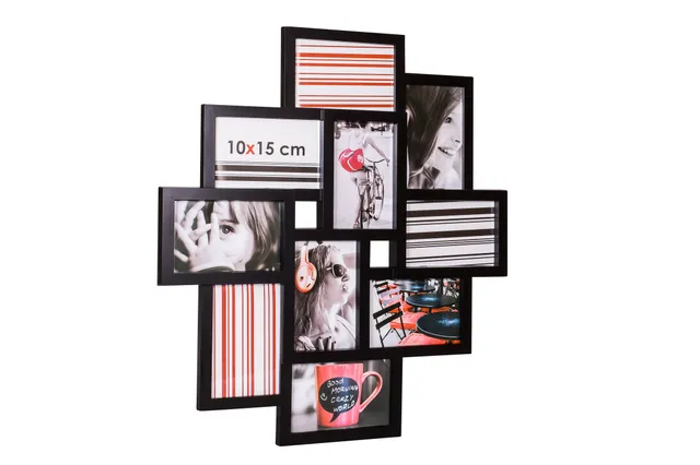 Ceanothe Détroit cadre multi-vues 10x15 noir PVC