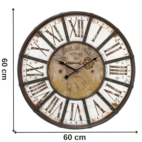 Ceanothe Emotion horloge murale 60 cm marron silencieuse