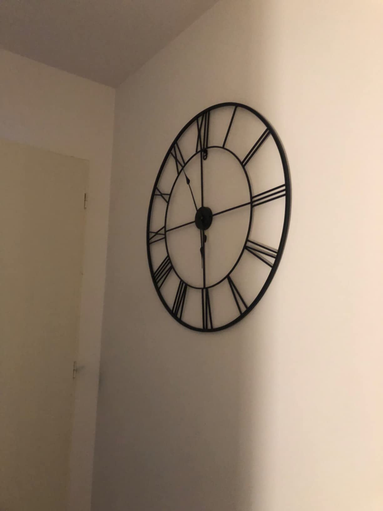 Ceanothe 34458 horloge 80 cm forge noir métal