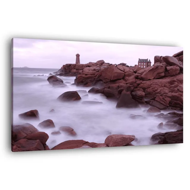 Ceanothe Brume Île Bretonne tableau toile 45x65 cm mat
