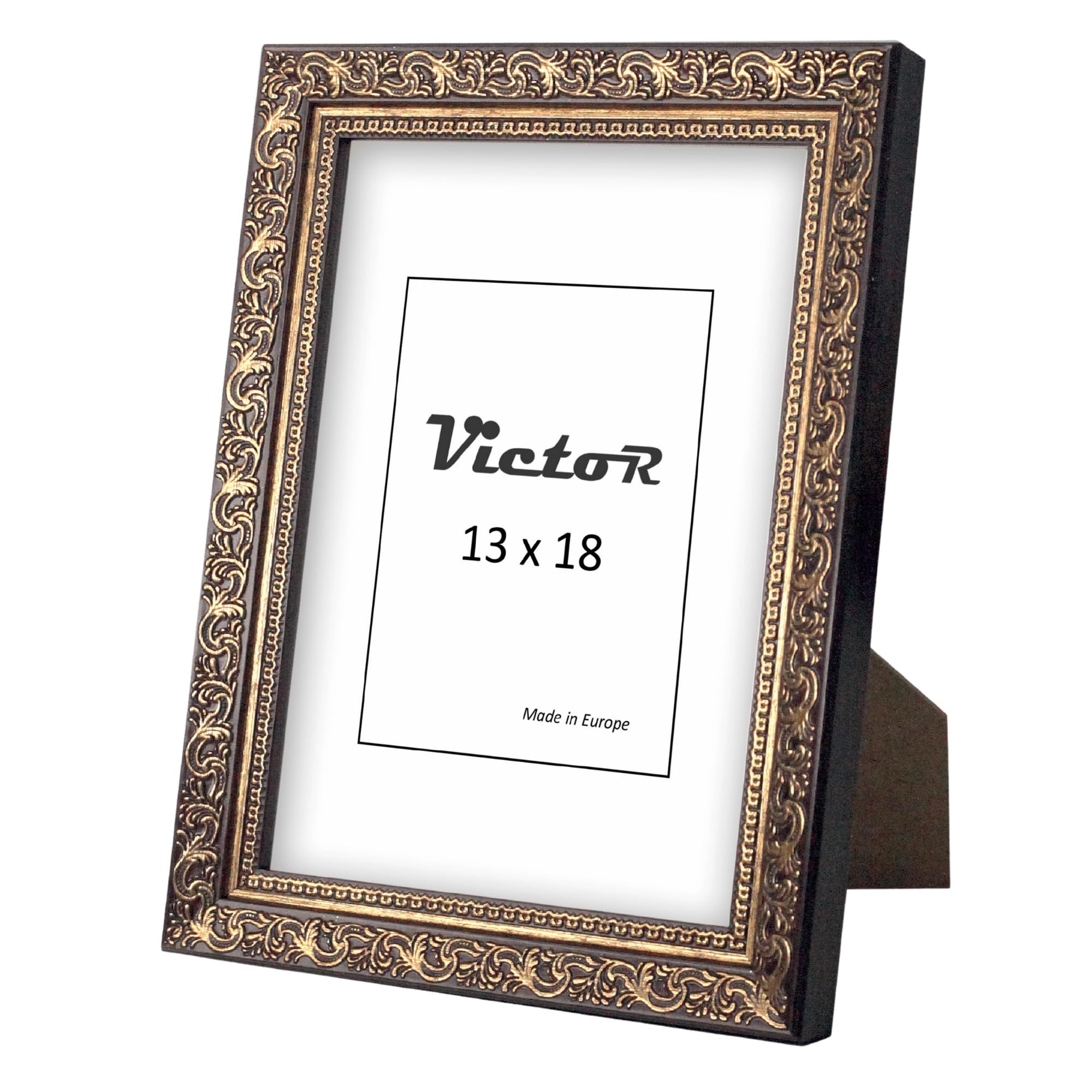 Victor Vinci cadre photo or marron 13x18 cm baroque