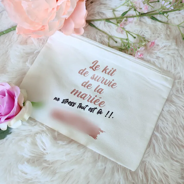 Creat'Angel kit de survie pochette coton blanc 15x20 cm