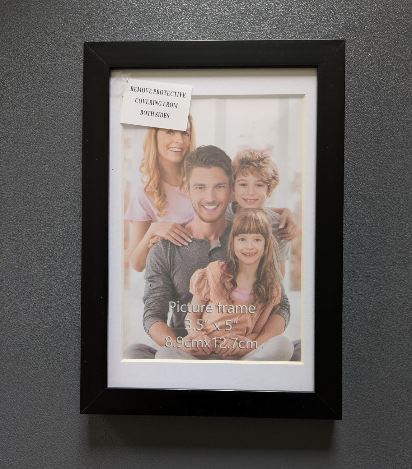 EYMPEU cadre photo noir 10x15 cm PVC passe-partout double format
