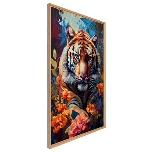 Ceanothe tigre coloré tableau encadré 65x97 cm mat