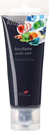 walther design peinture acrylique noire 75 ml opaque