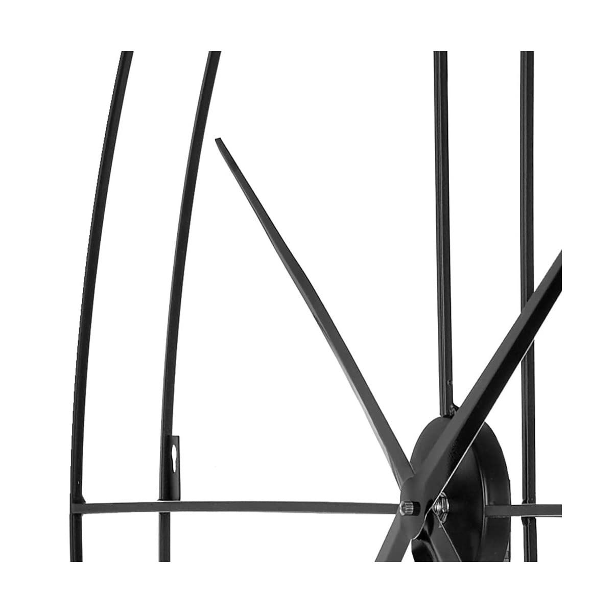 Ceanothe Filaire horloge murale noire 80 cm métal