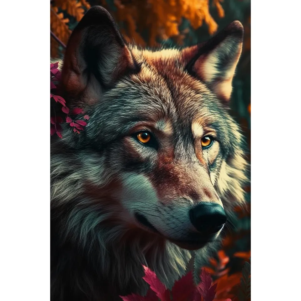 Ceanothe loup fleuri tableau sur toile 30x45 cm mat