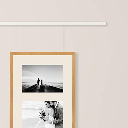 walther design rail tableau blanc 1 m aluminium avec crochets