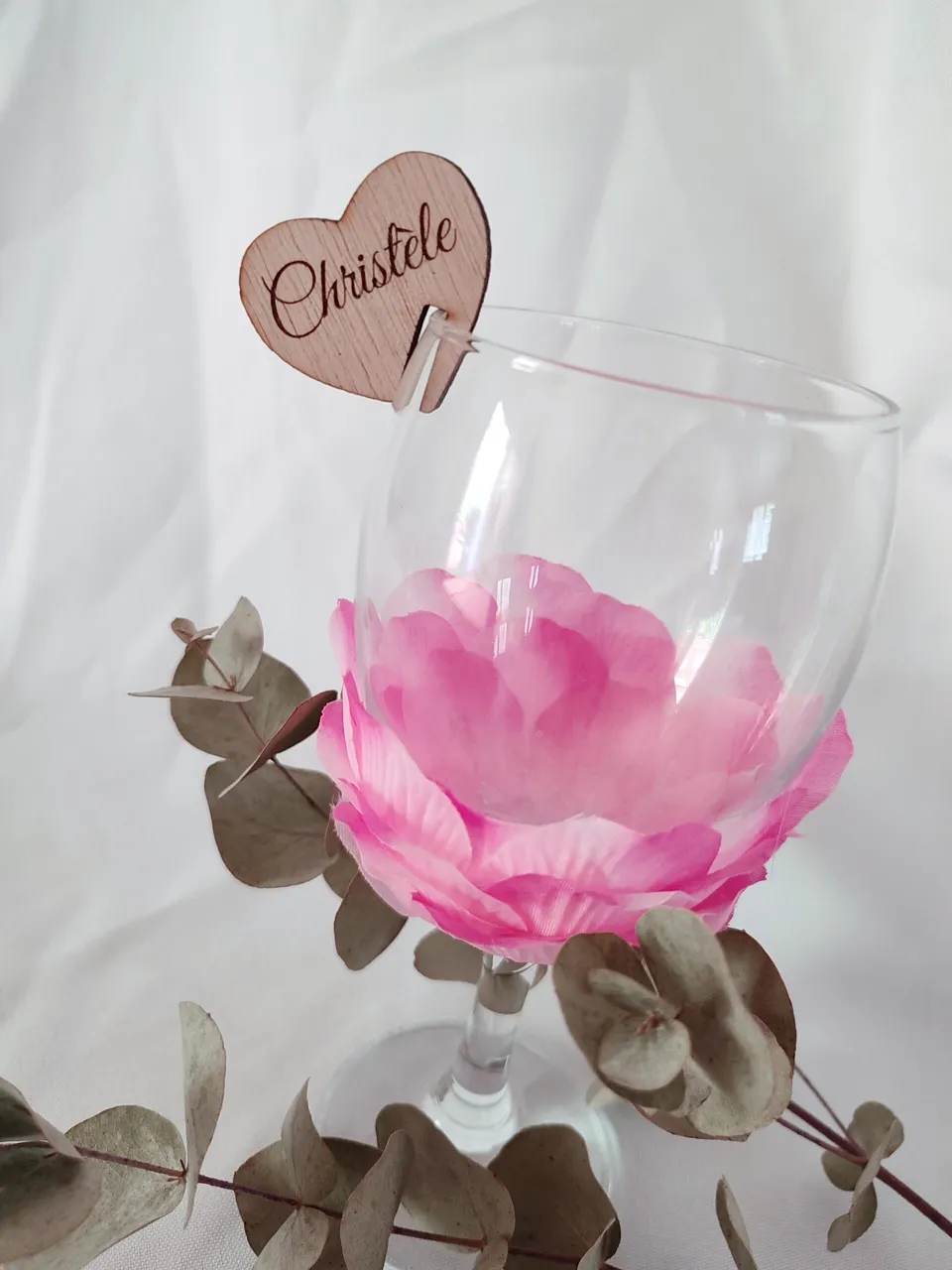 Creat’Angel marque-place coeur peuplier 4 cm mariage